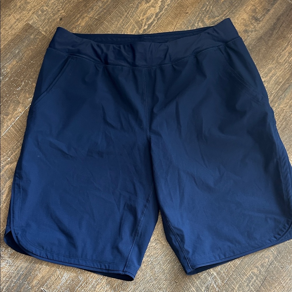 Lands' End Navy Athletic Shorts with Pockets Board Quickly Dry Size 16
